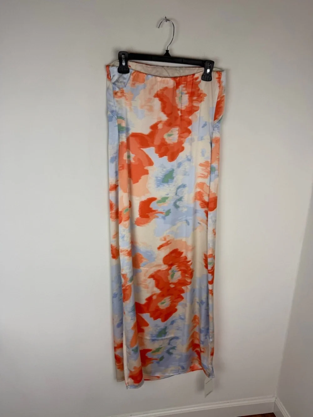 NWT Abercrombie & Fitch Blue Strapless Floral Maxi Dress Size S